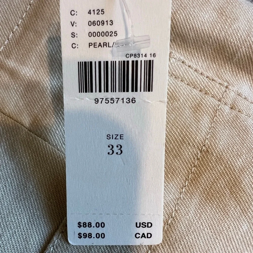 Maeve Anthropologie Colette Linen High Rise Utility Shorts Pearl Ivory Sz 14 NWT